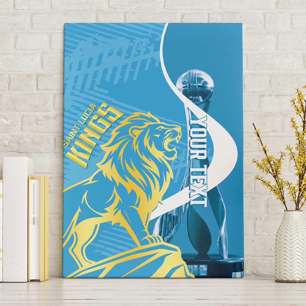 Saint Lucia Kings Cricket Custom Canvas Wall Art 2025 2nd Champions Back To Back - Wonder Print Shop