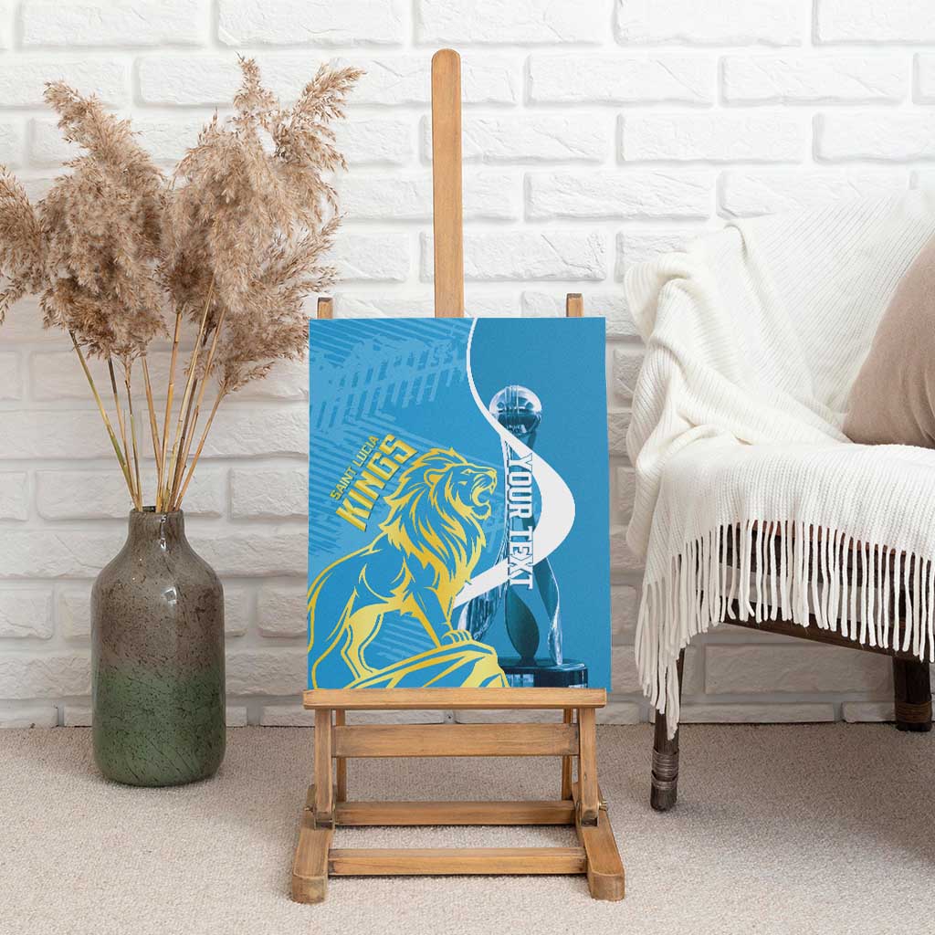 Saint Lucia Kings Cricket Custom Canvas Wall Art 2025 2nd Champions Back To Back - Wonder Print Shop