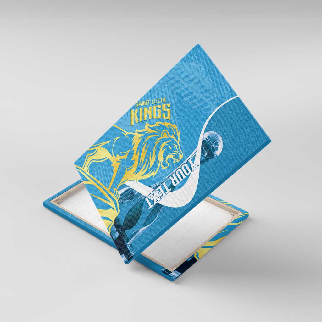 Saint Lucia Kings Cricket Custom Canvas Wall Art 2025 2nd Champions Back To Back - Wonder Print Shop