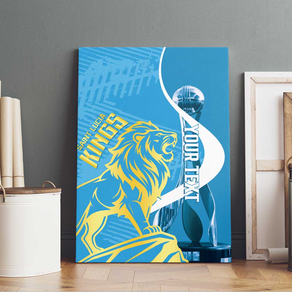 Saint Lucia Kings Cricket Custom Canvas Wall Art 2025 2nd Champions Back To Back - Wonder Print Shop