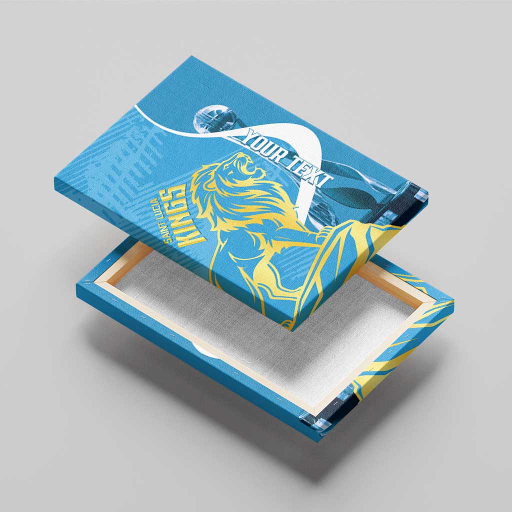 Saint Lucia Kings Cricket Custom Canvas Wall Art 2025 2nd Champions Back To Back - Wonder Print Shop