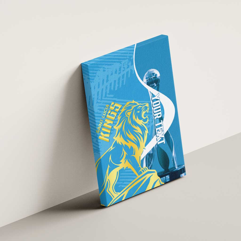 Saint Lucia Kings Cricket Custom Canvas Wall Art 2025 2nd Champions Back To Back - Wonder Print Shop