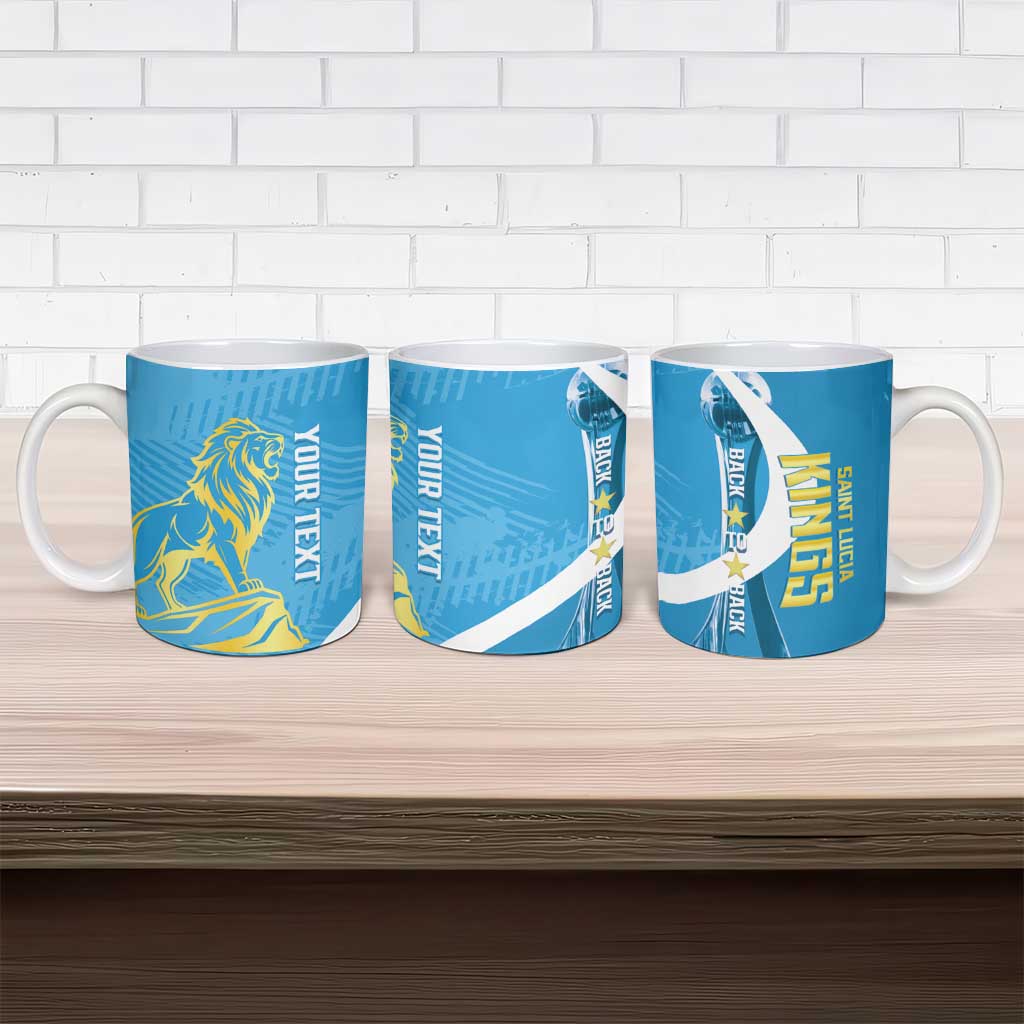 Saint Lucia Kings Cricket Custom Ceramic Mug 2025 2nd Champions Back To Back - Wonder Print Shop