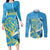 Saint Lucia Kings Cricket Custom Couples Matching Long Sleeve Bodycon Dress and Long Sleeve Button Shirt 2025 2nd Champions Back To Back - Wonder Print Shop