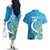 Saint Lucia Kings Cricket Custom Couples Matching Off The Shoulder Long Sleeve Dress and Hawaiian Shirt 2025 2nd Champions Back To Back - Wonder Print Shop