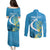 Saint Lucia Kings Cricket Custom Couples Matching Puletasi and Long Sleeve Button Shirt 2025 2nd Champions Back To Back - Wonder Print Shop
