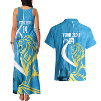 Saint Lucia Kings Cricket Custom Couples Matching Tank Maxi Dress and Hawaiian Shirt 2025 2nd Champions Back To Back - Wonder Print Shop
