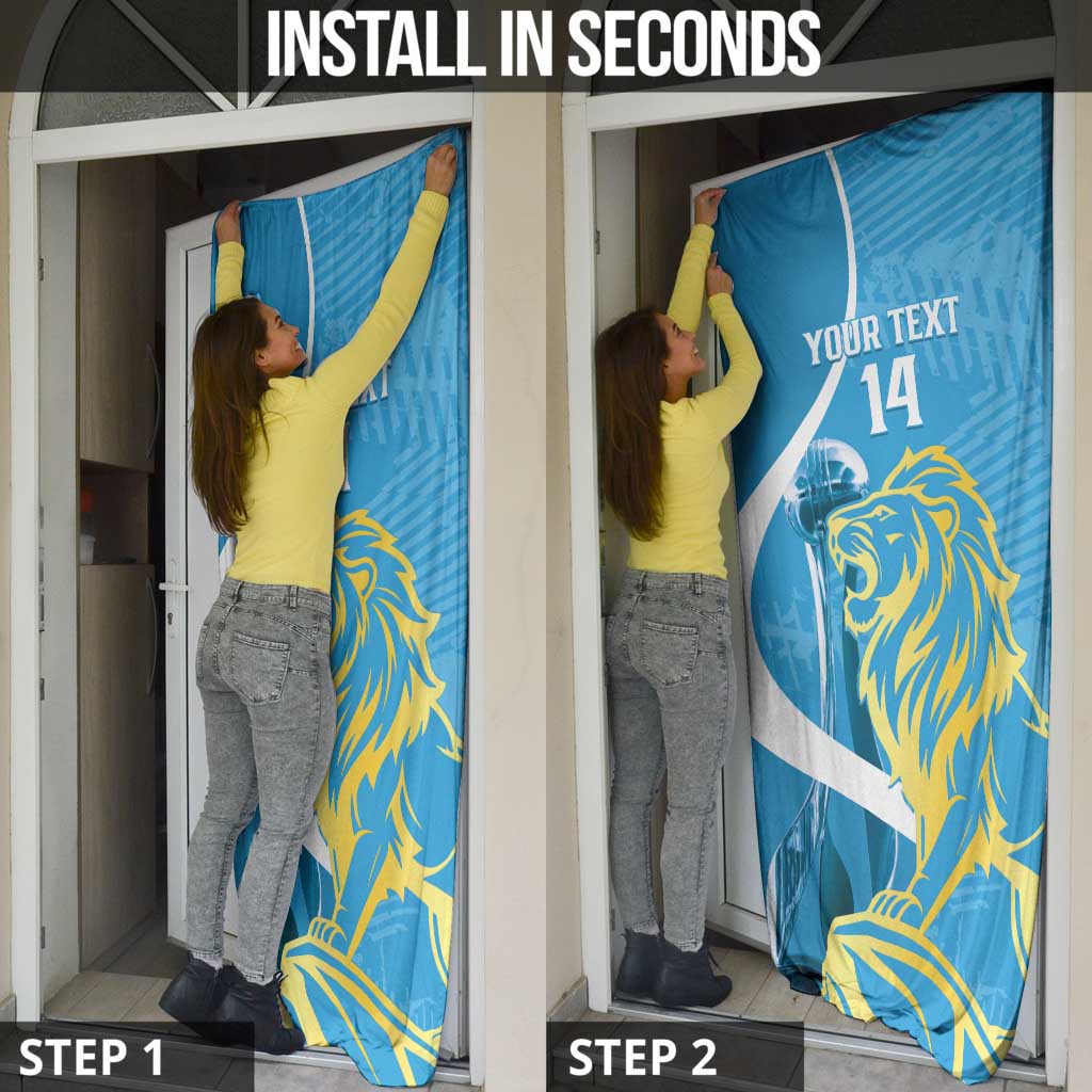 Saint Lucia Kings Cricket Custom Door Cover 2025 2nd Champions Back To Back - Wonder Print Shop
