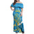 Saint Lucia Kings Cricket Custom Family Matching Off Shoulder Maxi Dress and Hawaiian Shirt 2025 2nd Champions Back To Back - Wonder Print Shop