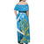 Saint Lucia Kings Cricket Custom Family Matching Off Shoulder Maxi Dress and Hawaiian Shirt 2025 2nd Champions Back To Back - Wonder Print Shop