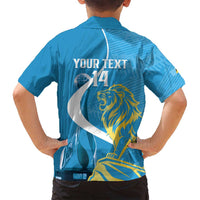 Saint Lucia Kings Cricket Custom Family Matching Off Shoulder Short Dress and Hawaiian Shirt 2025 2nd Champions Back To Back - Wonder Print Shop