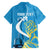 Saint Lucia Kings Cricket Custom Family Matching Off Shoulder Short Dress and Hawaiian Shirt 2025 2nd Champions Back To Back - Wonder Print Shop
