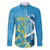 Saint Lucia Kings Cricket Custom Family Matching Off Shoulder Short Dress and Hawaiian Shirt 2025 2nd Champions Back To Back - Wonder Print Shop