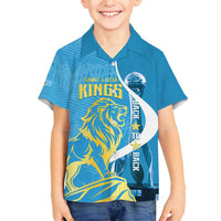 Saint Lucia Kings Cricket Custom Family Matching Off Shoulder Short Dress and Hawaiian Shirt 2025 2nd Champions Back To Back - Wonder Print Shop