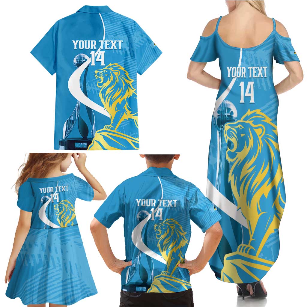Saint Lucia Kings Cricket Custom Family Matching Summer Maxi Dress and Hawaiian Shirt 2025 2nd Champions Back To Back - Wonder Print Shop