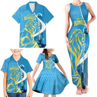 Saint Lucia Kings Cricket Custom Family Matching Tank Maxi Dress and Hawaiian Shirt 2025 2nd Champions Back To Back - Wonder Print Shop