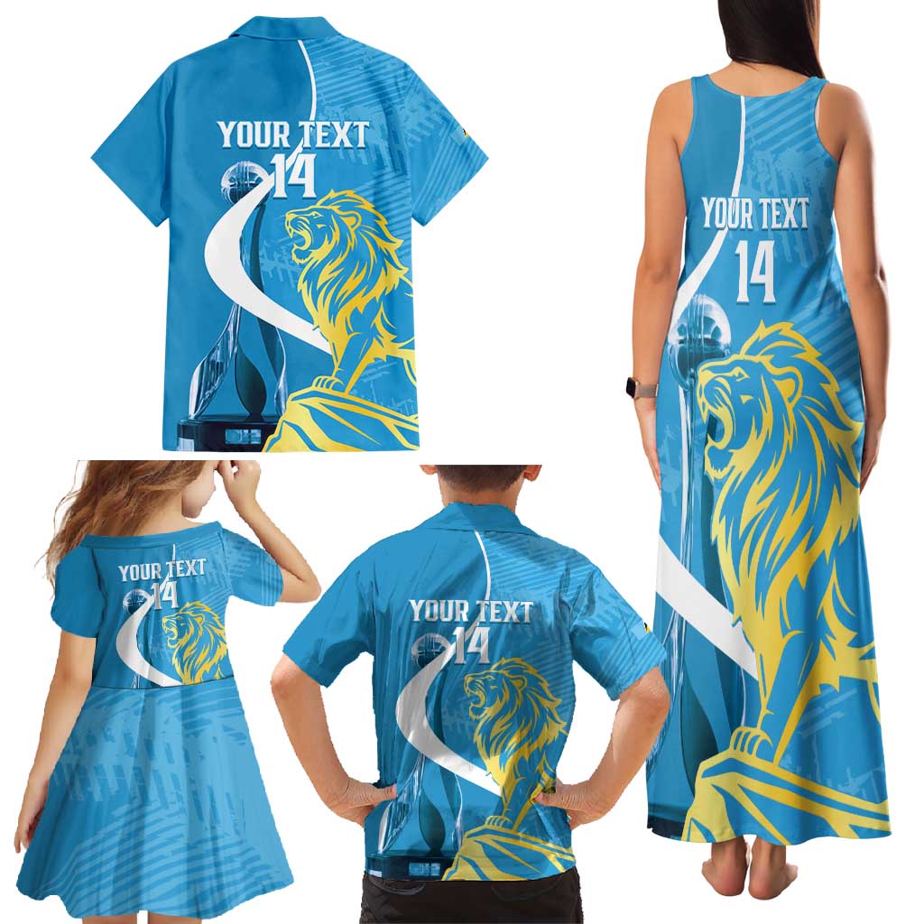 Saint Lucia Kings Cricket Custom Family Matching Tank Maxi Dress and Hawaiian Shirt 2025 2nd Champions Back To Back - Wonder Print Shop