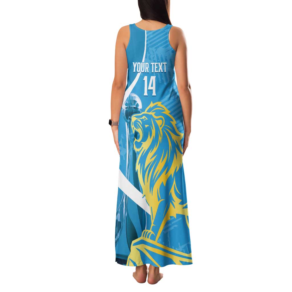 Saint Lucia Kings Cricket Custom Family Matching Tank Maxi Dress and Hawaiian Shirt 2025 2nd Champions Back To Back - Wonder Print Shop