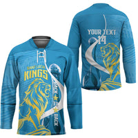 Saint Lucia Kings Cricket Custom Hockey Jersey 2025 2nd Champions Back To Back - Wonder Print Shop
