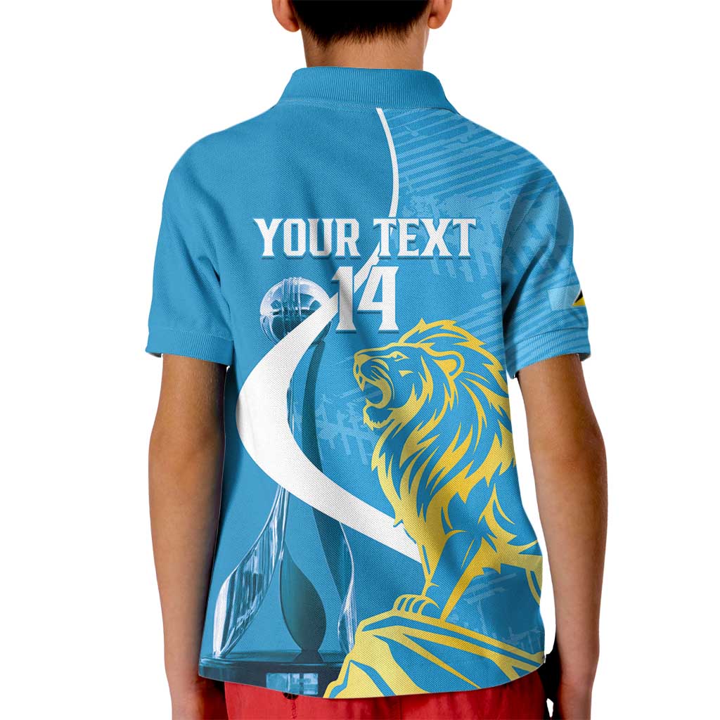 Saint Lucia Kings Cricket Custom Kid Polo Shirt 2025 2nd Champions Back To Back - Wonder Print Shop
