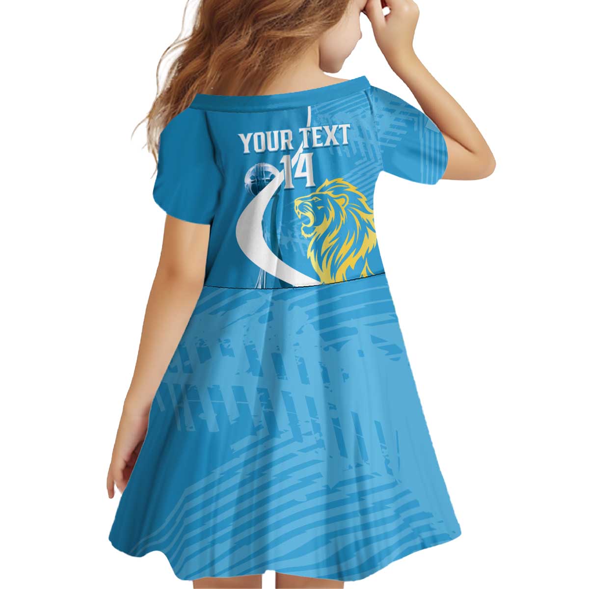 Saint Lucia Kings Cricket Custom Kid Short Sleeve Dress 2025 2nd Champions Back To Back - Wonder Print Shop