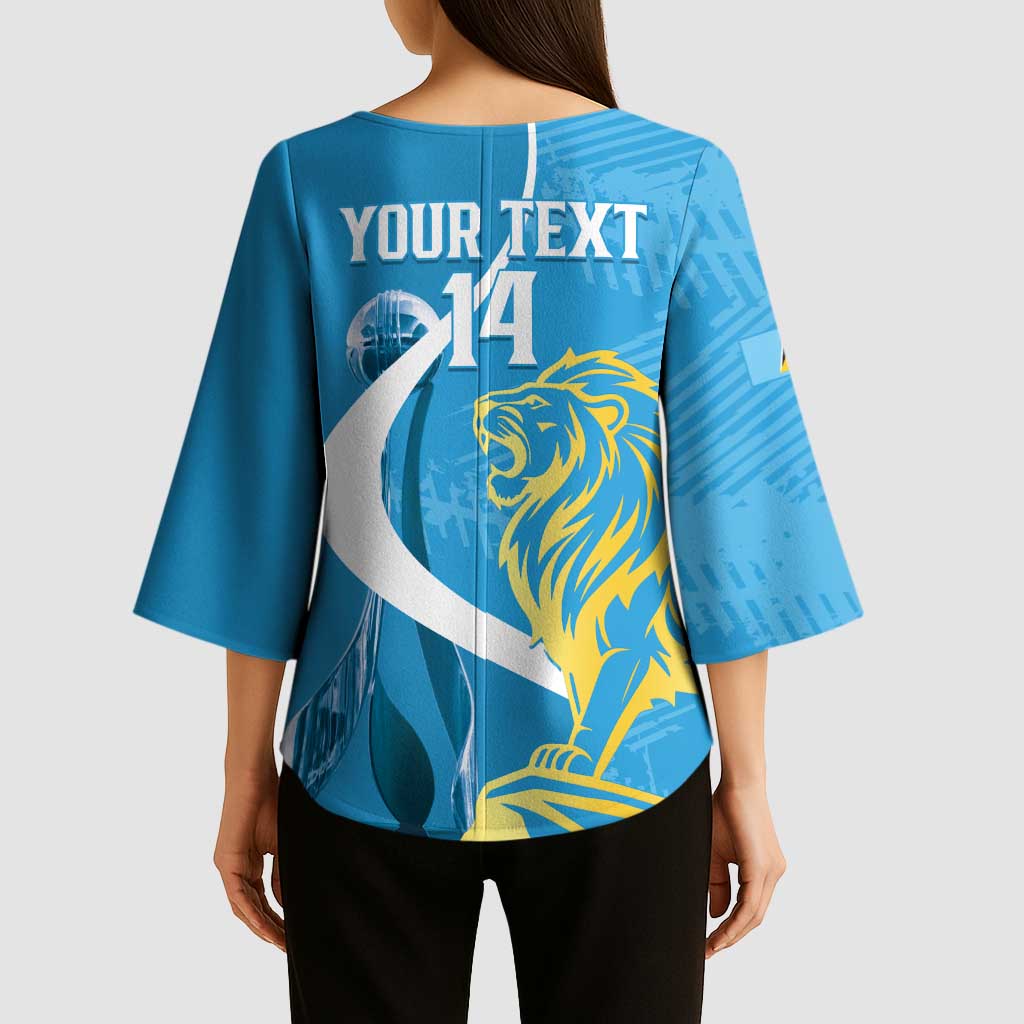 Saint Lucia Kings Cricket Custom Kimono Sleeve Blouse 2025 2nd Champions Back To Back - Wonder Print Shop