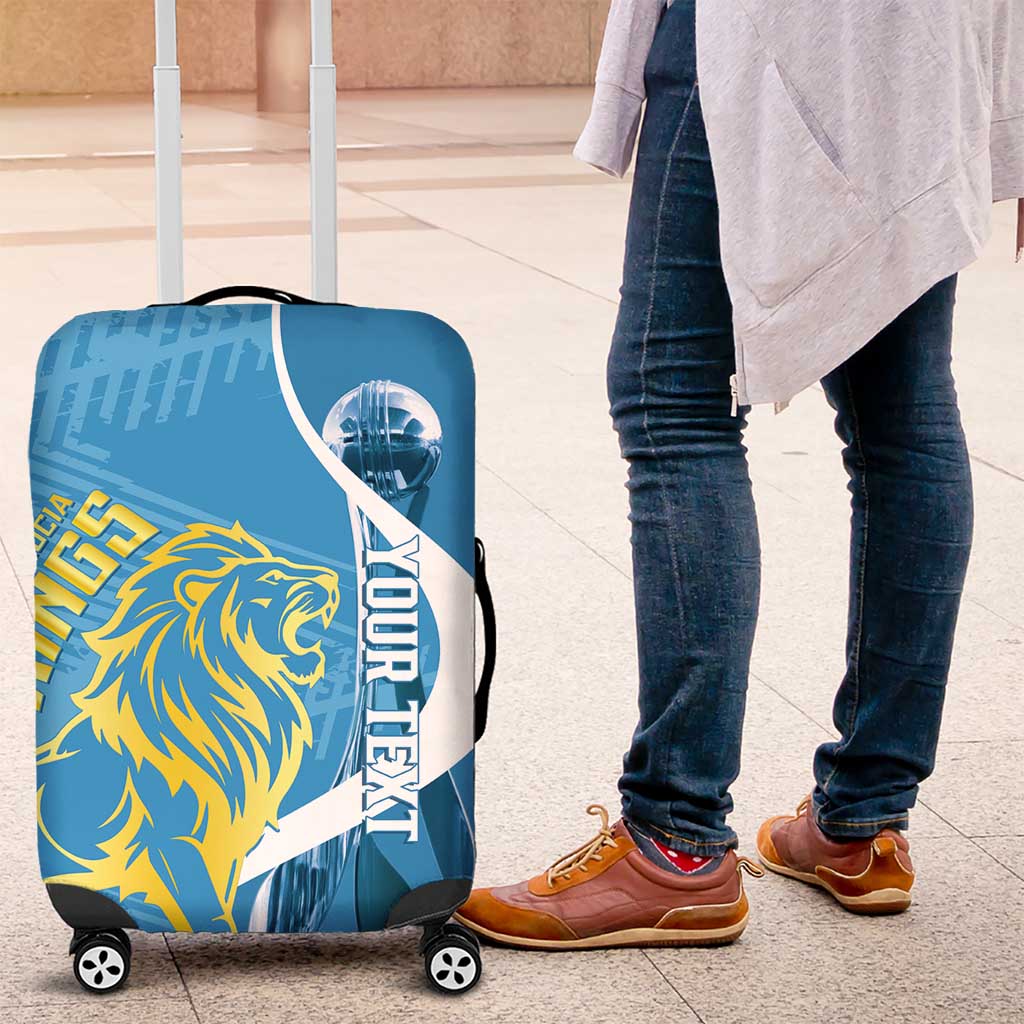 Saint Lucia Kings Cricket Custom Luggage Cover 2025 2nd Champions Back To Back - Wonder Print Shop