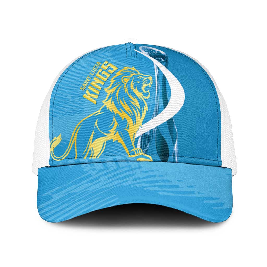 Saint Lucia Kings Cricket Mesh Trucker Cap 2025 2nd Champions Back To Back - Wonder Print Shop