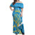 Saint Lucia Kings Cricket Custom Off Shoulder Maxi Dress 2025 2nd Champions Back To Back - Wonder Print Shop