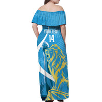 Saint Lucia Kings Cricket Custom Off Shoulder Maxi Dress 2025 2nd Champions Back To Back - Wonder Print Shop