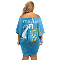 Saint Lucia Kings Cricket Custom Off Shoulder Short Dress 2025 2nd Champions Back To Back - Wonder Print Shop