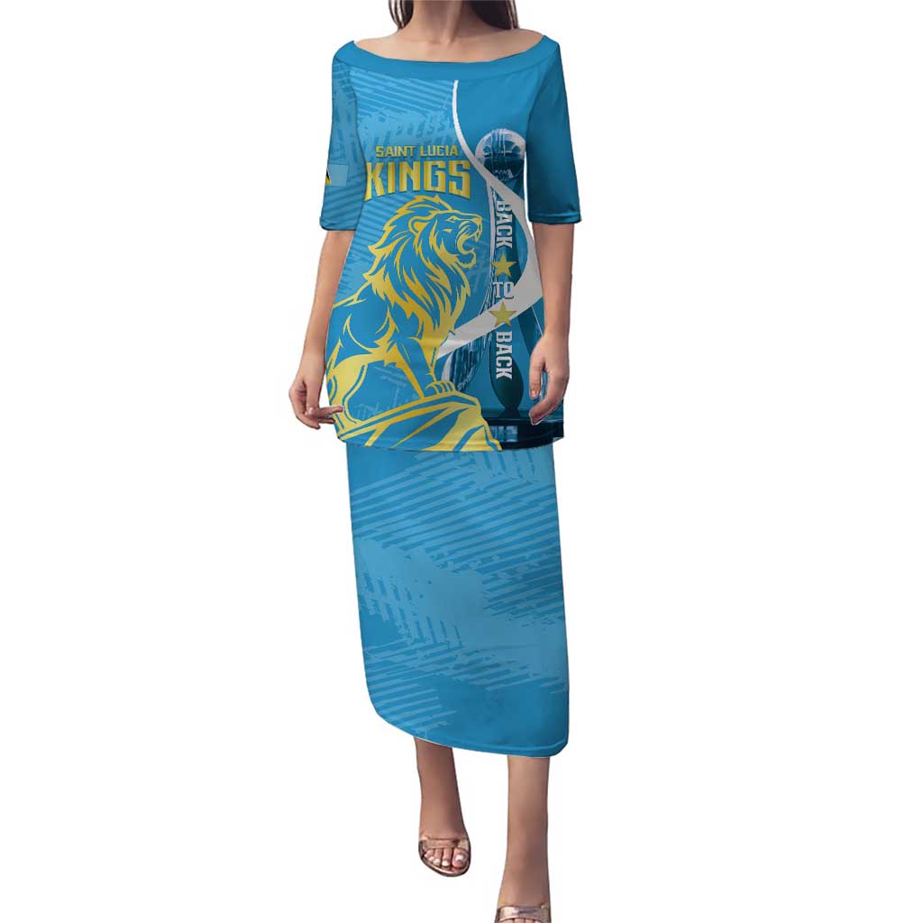 Saint Lucia Kings Cricket Custom Puletasi 2025 2nd Champions Back To Back - Wonder Print Shop