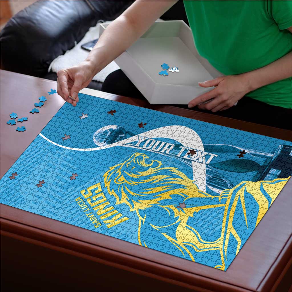 Saint Lucia Kings Cricket Custom Puzzle 2025 2nd Champions Back To Back - Wonder Print Shop