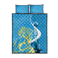 Saint Lucia Kings Cricket Custom Quilt Bed Set 2025 2nd Champions Back To Back - Wonder Print Shop