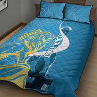Saint Lucia Kings Cricket Custom Quilt Bed Set 2025 2nd Champions Back To Back - Wonder Print Shop