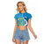 Saint Lucia Kings Cricket Custom Raglan Cropped T Shirt 2025 2nd Champions Back To Back - Wonder Print Shop