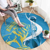 Saint Lucia Kings Cricket Custom Round Carpet 2025 2nd Champions Back To Back - Wonder Print Shop
