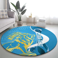 Saint Lucia Kings Cricket Custom Round Carpet 2025 2nd Champions Back To Back - Wonder Print Shop