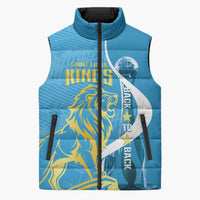 Saint Lucia Kings Cricket Custom Sleeveless Puffer Jacket 2025 2nd Champions Back To Back - Wonder Print Shop