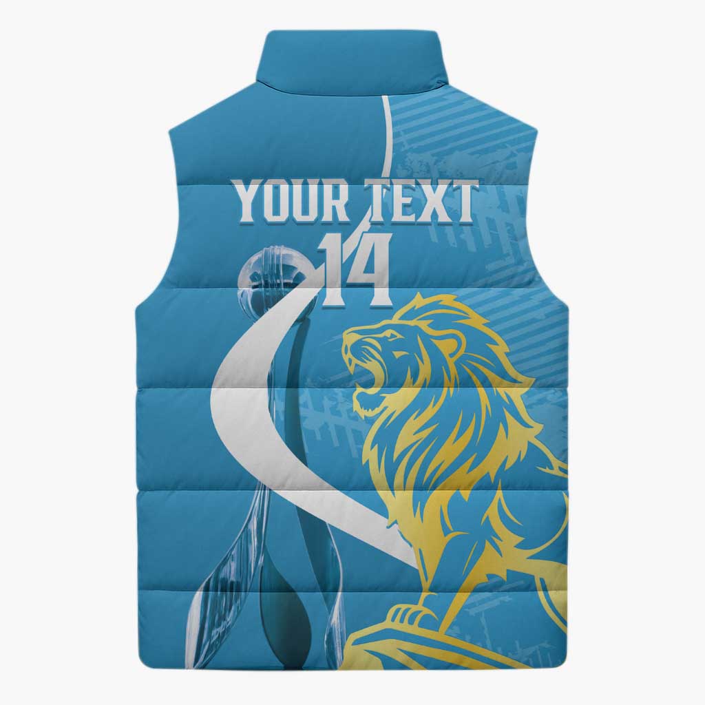 Saint Lucia Kings Cricket Custom Sleeveless Puffer Jacket 2025 2nd Champions Back To Back - Wonder Print Shop