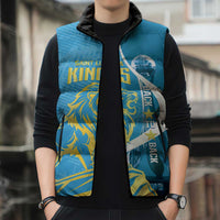 Saint Lucia Kings Cricket Custom Sleeveless Puffer Jacket 2025 2nd Champions Back To Back - Wonder Print Shop