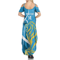 Saint Lucia Kings Cricket Custom Summer Maxi Dress 2025 2nd Champions Back To Back - Wonder Print Shop