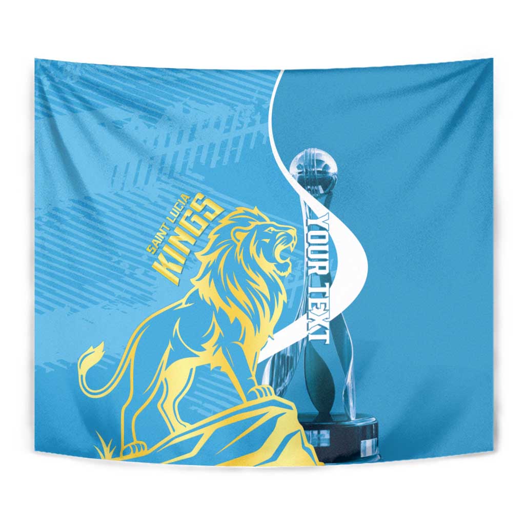 Saint Lucia Kings Cricket Custom Tapestry 2025 2nd Champions Back To Back - Wonder Print Shop