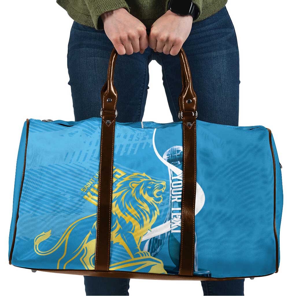 Saint Lucia Kings Cricket Custom Travel Bag 2025 2nd Champions Back To Back - Wonder Print Shop