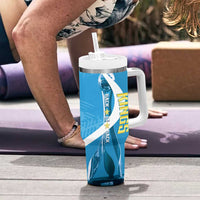 Saint Lucia Kings Cricket Custom Tumbler With Handle 2025 2nd Champions Back To Back - Wonder Print Shop