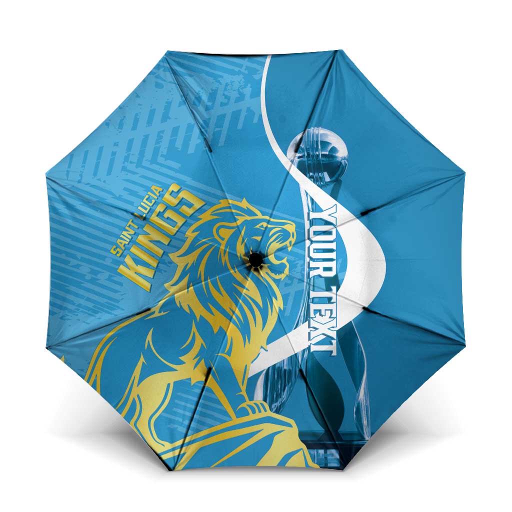 Saint Lucia Kings Cricket Custom Umbrella 2025 2nd Champions Back To Back - Wonder Print Shop