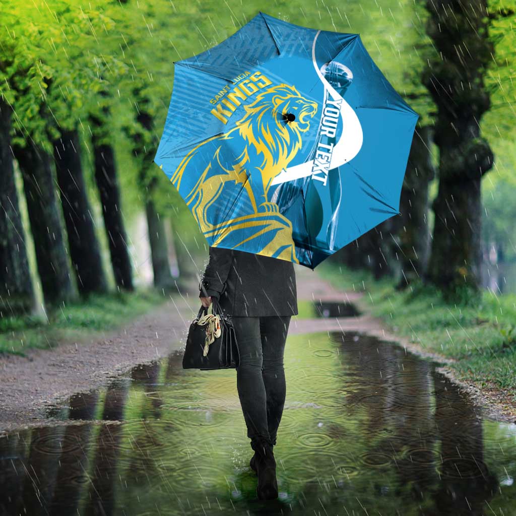 Saint Lucia Kings Cricket Custom Umbrella 2025 2nd Champions Back To Back - Wonder Print Shop