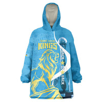 Saint Lucia Kings Cricket Custom Wearable Blanket Hoodie 2025 2nd Champions Back To Back - Wonder Print Shop