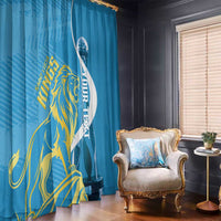 Saint Lucia Kings Cricket Custom Window Curtain 2025 2nd Champions Back To Back - Wonder Print Shop