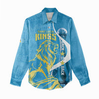 Saint Lucia Kings Cricket Custom Women Casual Shirt 2025 2nd Champions Back To Back - Wonder Print Shop